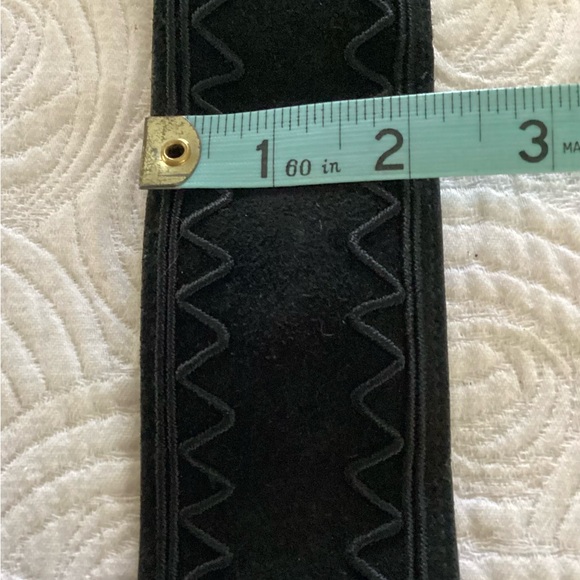 Black Suede Self-Tie Belt - Picture 4 of 5